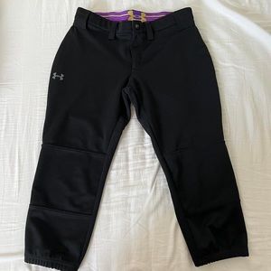 under armour black softball pants